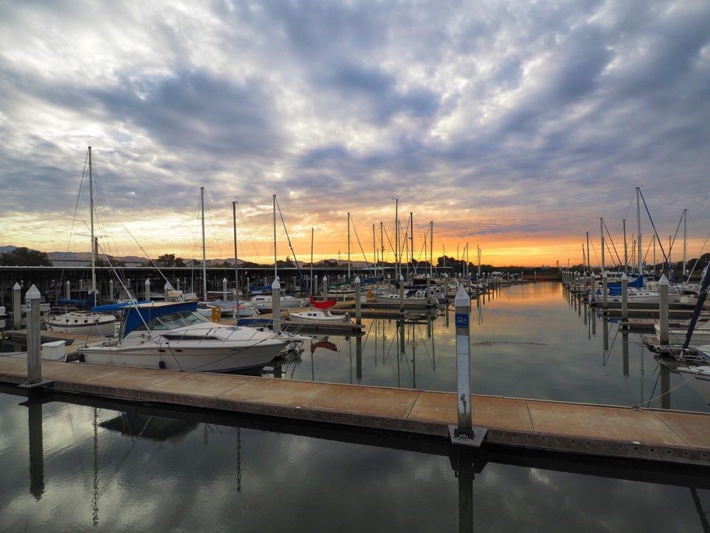 antioch marina at sunset