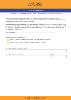 jrl walk waiver