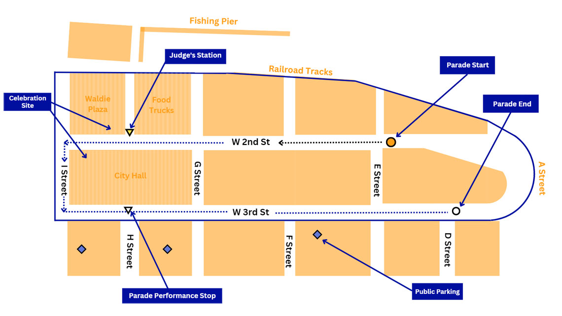 4th of july parade map