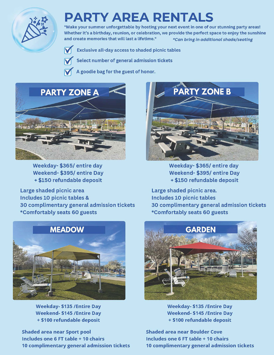 party area rentals